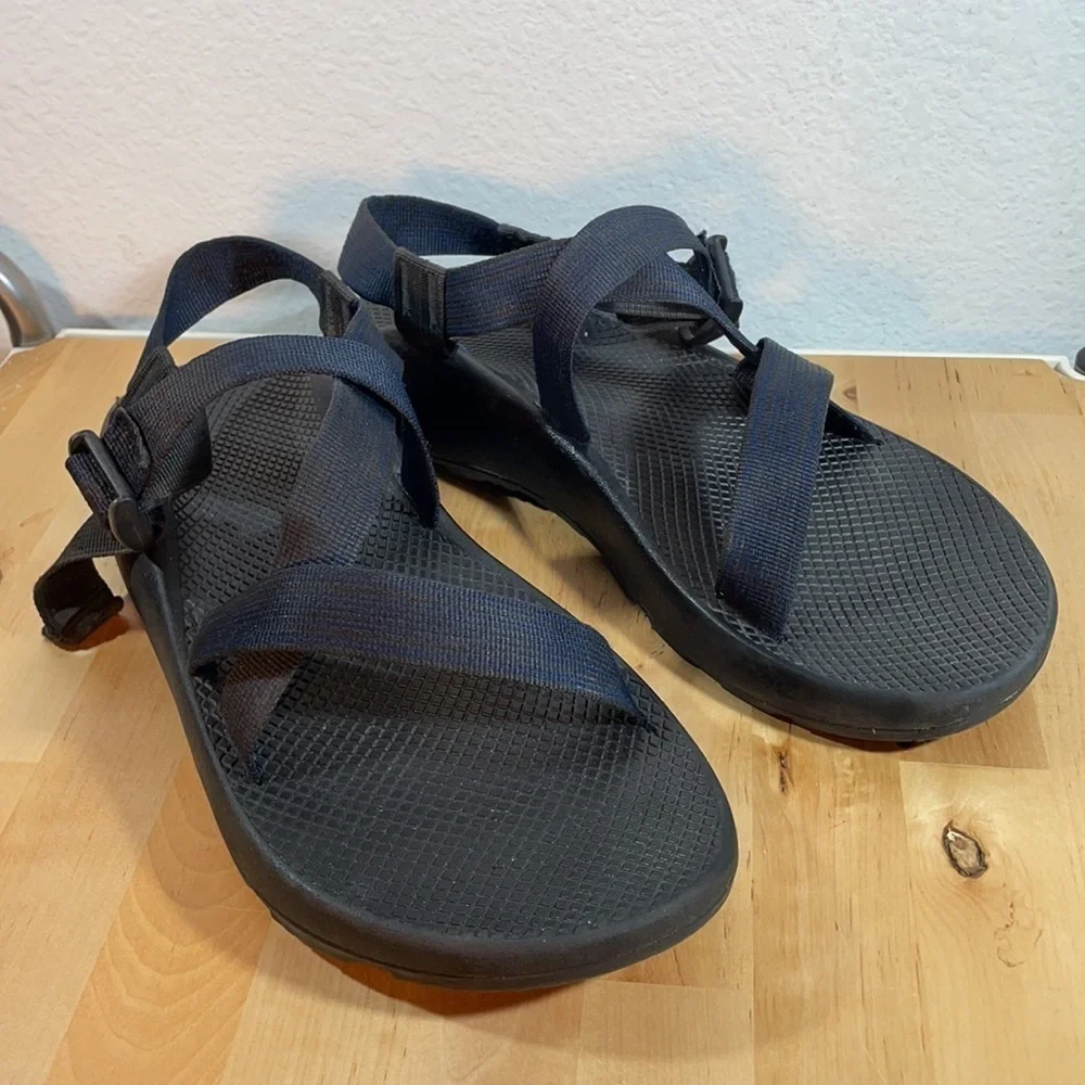 Chaco Men's Z/1 Classic Sandal – Black & Blue Stripe, Adjustable, Size 13